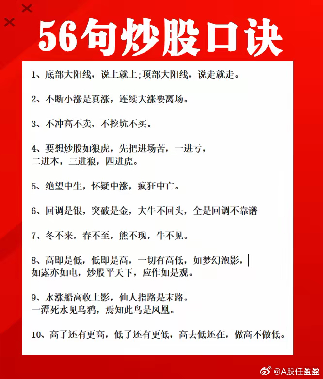 炒股十句口诀，智慧与策略的精炼指南