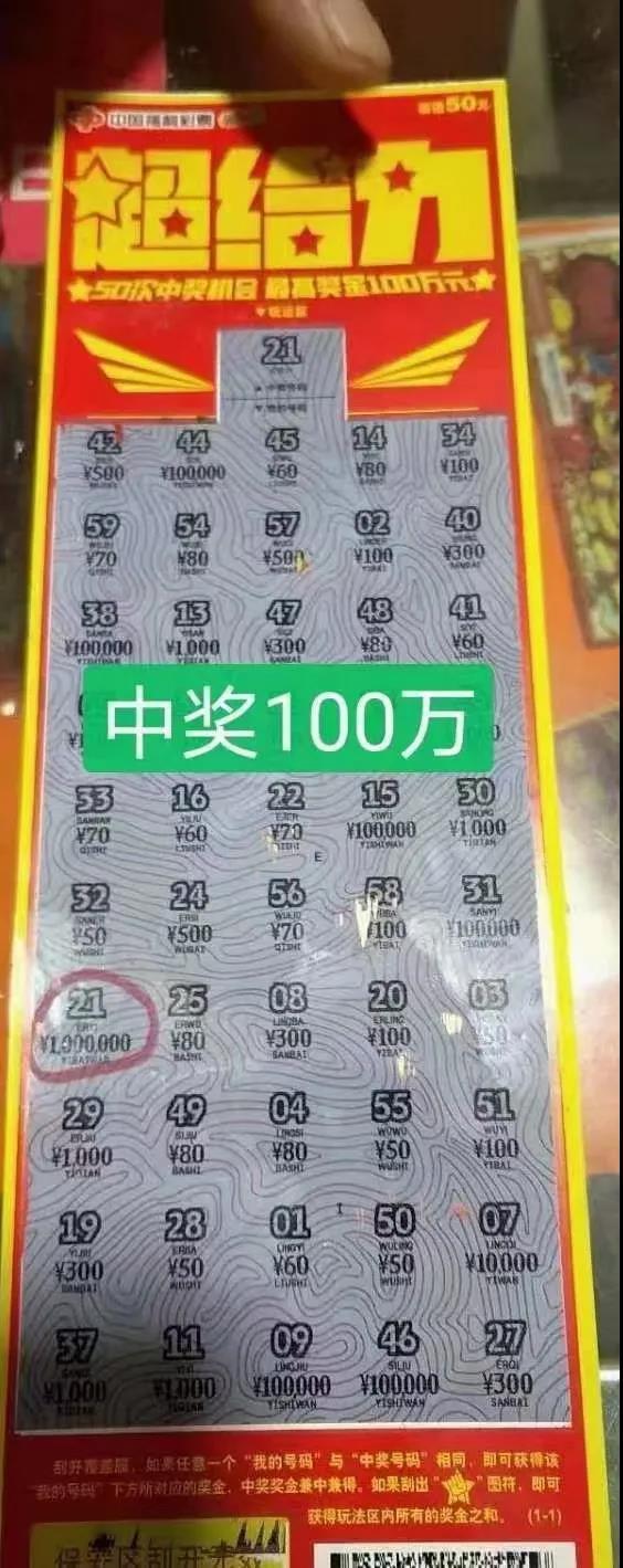 20元刮刮乐，小投入大梦想的奇迹？——揭秘中奖100万的可能性